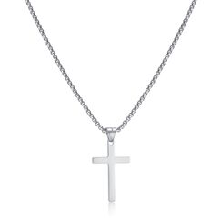 AFSTALR Kreuz Kette Herren Silber Kette mit Kreuz Anhänger Kette Christentum Schmuck Herren