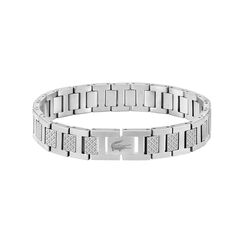 Lacoste Gliederarmband für Herren Kollektion METROPOLE in Edelstahl Verziert mit Petit-Piqué-Muster - 2040117