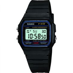 Casio Unisex ErwachseneArmbanduhr Digital Quarz Harz F-91W-1YER