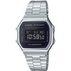 CASIO Unisex Erwachsene Armbanduhr Digital Quarz Edelstahl A168WEM-1EF
