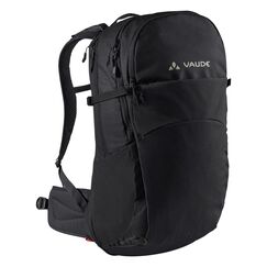 VAUDE Wanderrucksack Wizard Schwarz 24+4, wasserabweisender Rucksack Damen & Herren, komfortabler Trekkingrucksack mit durchdachtem Tragesystem & praktischer Fächeraufteilung