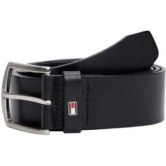 Tommy Hilfiger Herren Gürtel New Denton Belt 4,0 cm Ledergürtel, Schwarz (Black), 105 cm