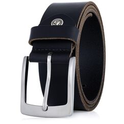 LINDENMANN Leder-Gürtel Herren 40 mm breit, Gürtel Herren Vollrindleder schwarz