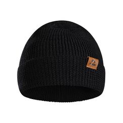 DANISH ENDURANCE Merino Mütze, Klassische Wollmütze, Warme Wintermütze, Thermo Beanie, Unisex, für Damen & Herren, Schwarz, One Size