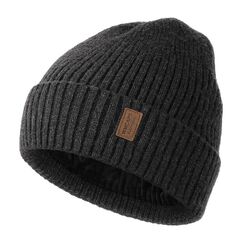 Wmcaps Mütze Herren Winter, Thermo Strickmützen für Herren, Warme Fleece Laufmütze Beanie Damen Herrenmütze Winter, Winddichte Wintermütze Männer Weihnachtsgeschenke Unisex-Mütze (Dunkelgrau)
