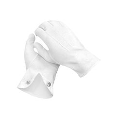 THE MASONIC COLLECTION Schlichte Baumwollhandschuhe für Herren – Weich und leicht – Waschbares und Wiederverwendbares Material – Druckknopfverschluss – Geschenkaccessoire für Männer