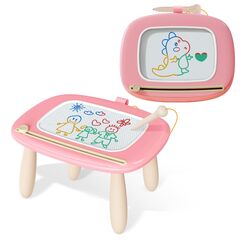 Kikidex Kleinkinder Spielzeug Alter 1-3, Magnetisch Zaubertafel, Mädchen Spielzeug für 1-2 Jahre, Magic Painting Board Lernspielzeug für 1 2 3 Jahre Baby Kinder, Geburtstag Geschenk（Rosa