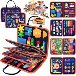 ZOOI Busy Board Montessori Spielzeug ab 1 Jahr, Busy Book Kinderspielzeug ab 1 2 3 Jahre, Baby Geschenk Spielzeug ab 1 2 3 Jahre, Einschulung Mädchen, Schultüte Füllung