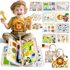 Busy Board Deutsch, Busy Board Ab 1 Jahr, Montessori Spielzeug Ab 1 Jahr, Montessori Spielzeug Baby, Spielzeug Ab 2 Jahre, Motorikspielzeug, Quiet Book, Activity Board, Geschenke für Junge Mädchen
