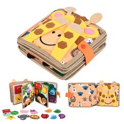 Quiet Book 2 Jahre,Stille Buch aus Weichem Filz für frühe Bildung,Feinmotorik,Busy Board Montessori Spielzeug Ab 2 3 4 5 6 Jahre Junge Mädchen Geschenk Activity Board Baby Sensorik Spielzeug