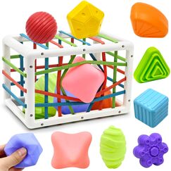 Mailesi Montessori Baby Spielzeug ab 1 Jahr, Motorikspielzeug Feinmotorische Fähigkeiten Vorschule Lerngeschenk, 9 Stück Bunte Formsortierer für Kleinkinder Mädchen Junge 1 2 3 Jahre alt