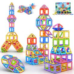 COOLJOY Magnetische Bausteine, 40 Teile Magnetbausteine Magnete Kinder, Magnetspielzeug Tiles, Magnet bausteine f&uuml;r Spielzeug ab 3 4 5 Jahre Kinder Jungen und M&auml;dchen Halloween und Christmas Geschenk