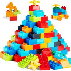 WYSWYG&reg; Gro&szlig;e Bausteine Set 240 St&uuml;ck f&uuml;r Kinder ab 3 Jahre,Kompatibel zu Anderen Herstellern, Steine Box Starterset, Bunte Grundbausteine, ab 3-4-5 Jahre