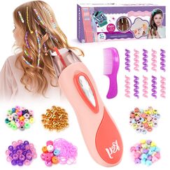 Geschenk M&auml;dchen 6 7 8 9 10 Jahre: Kinder Spielzeug ab 5-12 Jahre Haarschmuck M&auml;dchen, Haarflechtmaschine Geburtstagsgeschenk 5-6-7-8 Jahre Kinder, DIY Haarperlen Flechthilfe Haardekorations Set