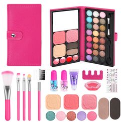 Aomig Kinderschminke Set, 12 St&uuml;ck Waschbar Kosmetisch f&uuml;r Kinder, Sicher Ungiftig Kinder Schminkset M&auml;dchen, Make up Spielzeug, Halloween Weihnachts Geburtstags Geschenke f&uuml;r M&auml;dchen 5-12 Jahre
