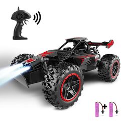 SZJJX Ferngesteuertes Auto ab 3 4 5 6 7 8+ Jahre Kinder,2.4Ghz RC Auto Spielzeug mit LED-Leuchten,Alloy Geh&auml;use,15+KM/H Rennauto Ferngesteuert,2WD RC Car Crawler Geschenk M&auml;dchen Junge Schwarz Rot