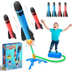 HappyGoLucky Outdoor Spiele f&uuml;r Kinder, Raketen Spielzeug f&uuml;r Kinder Gartenspielzeug Geschenk Junge 4 5 6 7 8-12 Jahre Spielzeug ab 4 5 6-12 Jahre Junge Spiele ab 3-6 Jahren Kinderspielzeug