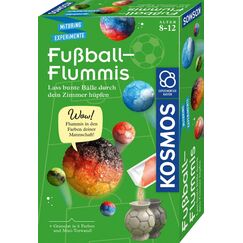 KOSMOS 657741 Fu&szlig;ball-Flummis, Flummis in Fu&szlig;ball-Form selbst herstellen, 6 Farben zum Kombinieren, DIY-Set f&uuml;r Kinder ab 8-12 Jahre, Mitbringsel, Aktivit&auml;t f&uuml;r Kindergeburtstag