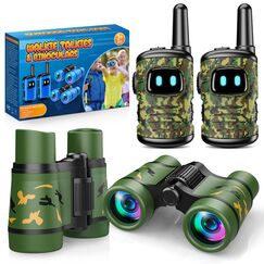 Dislocati Kinder Outdoor Spielzeug ab 3-9 Jahre - Walkie Talkie, Fernglas, Garten Spielzeug, Draußen Spiele, Ostergeschenke für Jungen & Mädchen