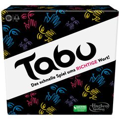 Hasbro Klassisches Tabu Spiel, Partyspiel, W&ouml;rterspiel f&uuml;r Erwachsene und Teenager, Ratespiel f&uuml;r 4 und mehr Spieler, ab 13 Jahren, Deutsche Version