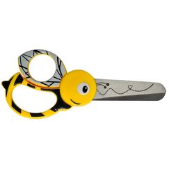 Fiskars Kinder-Tierschere mit Bienen-Motiv, Ab 4 Jahren, L&auml;nge: 13 cm, F&uuml;r Rechts- und Linksh&auml;nder, Rostfreie Stahl-Klinge/Kunststoff-Griffe, Gelb, 1003747