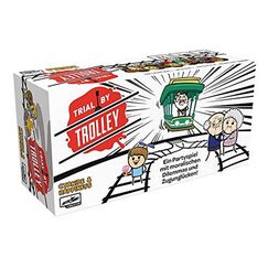 Lucky Duck Games, Trial by Trolley, Grundspiel, Partyspiel, Kartenspiel, 3-13 Spieler, Ab 16+ Jahren, 15+ Minuten, Deutsch