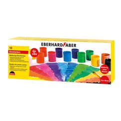 Eberhard Faber 575613 - Malfertige Deckfarben EFA Color, 13 Dosen je 18 ml, Malfarben Set