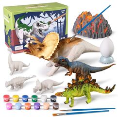 whatstem 3D-Dinosaurier-Malset für Kinder im Alter von 3–15 Jahren, Kunst- und Bastelsets, Zeichenspielzeug mit Dinosaurier-Set, Kreativitätsgeschenke für Jungen und Mädchen