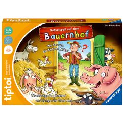 Ravensburger tiptoi Spiel 00125 Rätselspaß auf dem Bauernhof - Lernspiel ab 3 Jahren, lehrreiches Logikspiel für Jungen und Mädchen, für 1-4 Spieler