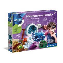 Clementoni Galileo Lab Mineralogie und Kristalle Ausgrabungs-Set - Spiel für Kinder ab 8 Jahren - inkl. Grabungswerkzeuge und Kristall-Geode, 59005 Clementoni