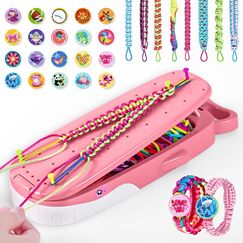 Euclidean Cube Freundschaftsarmband Selber Machen, Armb&auml;nder Selber Machen Wal geformt DIY Schmuckbastelsets Handwerk f&uuml;r M&auml;dchen im Alter von 6, Armb&auml;nder Selber Machen Kinder-Bastelsets (Rosa)