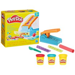 Play-Doh Knetwerk Starter Set, 3 x 56 g Dosen bunter Knetmasse, 2 Accessoires und F&ouml;rmchenmaschine, Bastel-Set zum Formen und Entdecken, kreatives f&uuml;r Kinder ab 3 Jahren