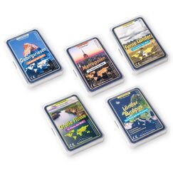 Wendels Kartenspiele 5er-Set: Berge Fl&uuml;sse St&auml;dte und L&auml;nder Trumpf Quartett Spiele | Kleine Geschenke f&uuml;r Kinder & Familie
