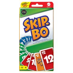 Mattel Games Skip-BO, Kartenspiele f&uuml;r die Famile, Perfekt als Kinderspiel, Reisespiel oder Spiel f&uuml;r Erwachsene, Gesellschaftsspiel, f&uuml;r 2-6 Spieler, ab 7 Jahren, 52370