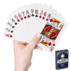 Wugauwor wasserdichte Spielkarten, Kunststoff Spielkarten, Kartenspiel, Wasserfeste Poker Karten f&uuml;r Camping Spiele, Playing Cards f&uuml;r Blackjack Bridge Kartenspiele, 1 Deck, Blau