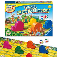 Ravensburger Kinderspiel 21420 - Tempo kleine Schnecke, Das spannende Schneckenrennen, Brettspiel und Gesellschaftsspiel f&uuml;r 2-6 Spieler, Kinderspiel ab 3 Jahren - Geburtstagsgeschenke