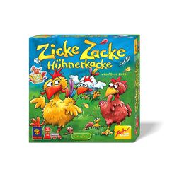 Zoch 601121800 Zicke Zacke H&uuml;hnerkacke &ndash; das rasante Ged&auml;chtnisrennen, Kinderspiel des Jahres 1998, 2-4 Spieler, f&uuml;r Jungen und M&auml;dchen ab 4 Jahren