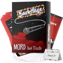 Mord bei Tisch Krimidinner f&uuml;r Zuhause - 6 bis 8 Personen - Der Backstage Fall - Das Krimi Spiel ab 16 Jahren &ndash; Ideal als Krimi Dinner f&uuml;r eine m&ouml;rderische Dinnerparty