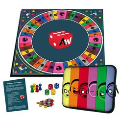 Alleswisser - Das Brettspiel mit App, interaktives Quiz-, Wissens- und Familienspiel f&uuml;r iOS und Android mit Tasche im Familie-Layout