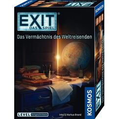 KOSMOS 682828 EXIT - Das Spiel - Das Verm&auml;chtnis des Weltreisenden, Level: Fortgeschrittene, Escape Room Spiel, EXIT Game f&uuml;r 1-4 Spieler ab 12 Jahre, EIN einmaliges Gesellschaftsspiel