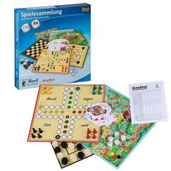 Idena 6102589 - Spielesammlung mit 150 Spielm&ouml;glichkeiten, inklusive original Mensch &auml;rgere Dich nicht und Kniffel, f&uuml;r 1 bis 8 Spieler ab 6 Jahren