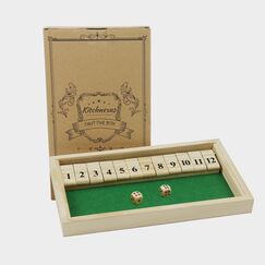 Kitchnexus Deluxe 2-Spieler Shut The Box W&uuml;rfelspiel Holz Tisch Spiel Klassisch W&uuml;rfelspiel Board Spielzeug (Gr&uuml;n)