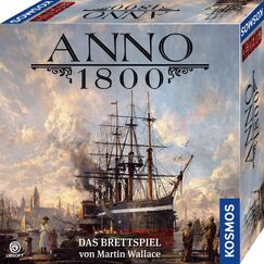 KOSMOS 680428 Anno 1800, Das Brettspiel zum beliebten PC-Spiel, Aufbau-Strategie-Spiel f&uuml;r 2-4 Spieler, Gesellschaftsspiel ab 12 Jahre, mit Originalgrafiken