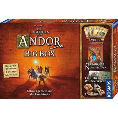 Kosmos 683122 Die Legenden von Andor-Big Box, Grundspiel (Kennerspiel des Jahres 2013) und zusätzliche Ergänzungen, Der Fantasy Klassiker, kooperatives Fantasy-Brettspiel, ab 10 Jahren