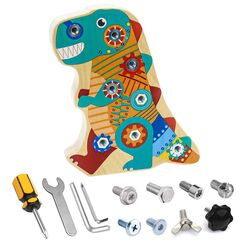 Liangding Montessori Spielzeug ab 3 4 5 Jahre, Busy Board Montessori Schraubbrett Dino Holzspielzeug, Motorikspielzeug Lernspiele f&uuml;r M&auml;dchen Junge, Kinderspielzeug f&uuml;r Geschenk