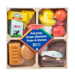 Melissa & Doug - Lebensmittelset aus Holz für die Kinderküche,, 21-teiliges Spielküchen- und Kaufladen-Zubehör, Für Kinder ab 2 Jahren