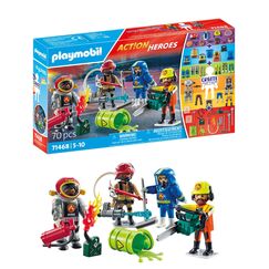 PLAYMOBIL Action Heroes 71468 My Figures Feuerwehr, kreatives Spielvergnügen mit individuellen Figuren und abnehmbaren Zubehörteilen, variationsreiches Spielzeug für Kinder ab 5 Jahren
