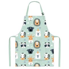 Pipoobear Schürze Kinder mit Taschen für 3-6 Jahre Junge Mädche, Verstellbar Kinderschürze Baumwolle Kinderschürzen für Küche Kochen Backen Malerei Grillen Garten Party Geschenk (Blau)