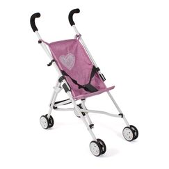 Puppenbuggy Roma, Puppenwagen, Mini-Buggy, Jeans Pink