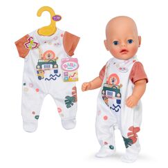BABY born Strampler mit Dschungelmotiv & kurzen Ärmeln - Hochwertiges Puppenzubehör - Kleidung geeignet für alle Puppen der Größe 36 cm